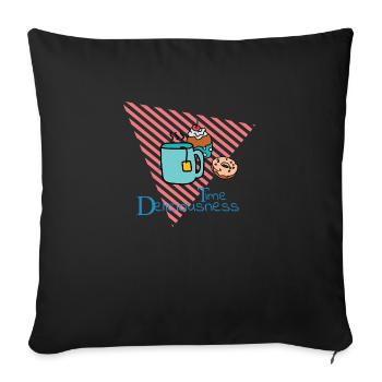Deliciousness Time - Sofa pillowcase 17,3'' x 17,3'' (45 x 45 cm) - black - Front