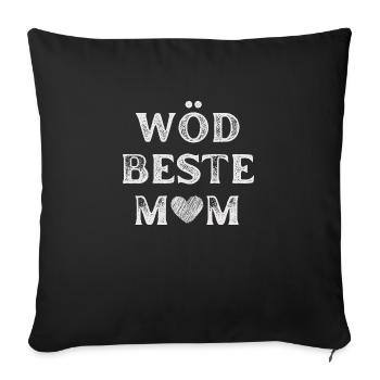 Weltbeste Mutter - Sofakissenbezug 45 x 45 cm - Schwarz - Vorne