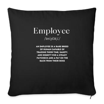 Angestellter Definition Englisch - Sofakissenbezug 45 x 45 cm - Schwarz - Vorne