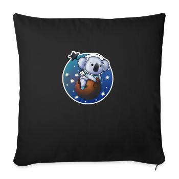 Koala Astronaute - Housse de coussin décorative 45 x 45 cm - noir - Devant