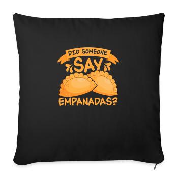 Quelqu’un a-t-il dit empanadas ? Dessert Plat Latin Passé - Housse de coussin décorative 45 x 45 cm - noir - Devant