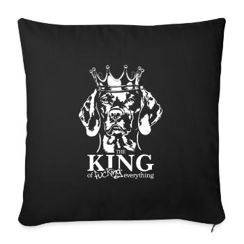 Magyar Vizsla King Dog Saying Dogs Wilsigns - Housse de coussin décorative 45 x 45 cm - noir - Devant