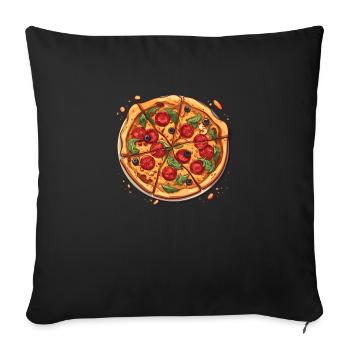 Pizza Love - Sofakissenbezug 45 x 45 cm - Schwarz - Vorne