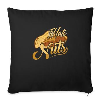 I Hate Nuts Nut Allergic Awareness - Sofakissenbezug 45 x 45 cm - Schwarz - Vorne