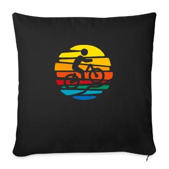 Bike, Bike - Sofa pillowcase 17,3'' x 17,3'' (45 x 45 cm) - black - Front