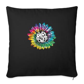 Girl Power - Sofa pillowcase 17,3'' x 17,3'' (45 x 45 cm) - black - Front