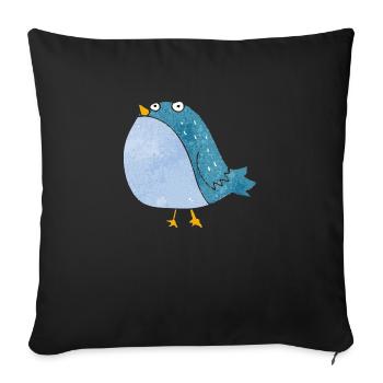 Vogel - Sofakissenbezug 45 x 45 cm - Schwarz - Vorne