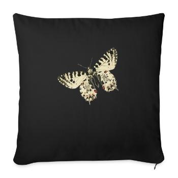 vintage papillon - Housse de coussin décorative 45 x 45 cm - noir - Devant