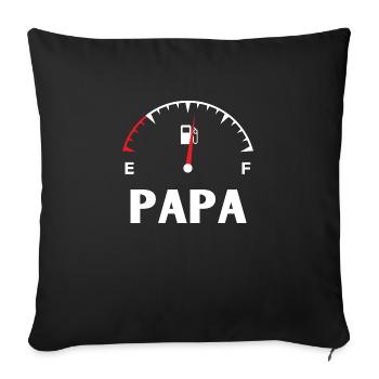 Maman papa bébé assortis - Housse de coussin décorative 45 x 45 cm - noir - Devant