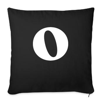 Letter o - Sofa pillowcase 17,3'' x 17,3'' (45 x 45 cm) - black - Front