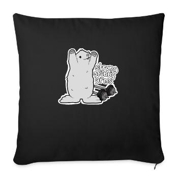 Tazz Talk | strong stubby arms VINTAGE - Sofa pillowcase 17,3'' x 17,3'' (45 x 45 cm) - black - Front