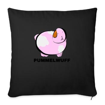 Pummelwuff - entdecke das Pummelmon in dir - Sofakissenbezug 45 x 45 cm - Schwarz - Vorne