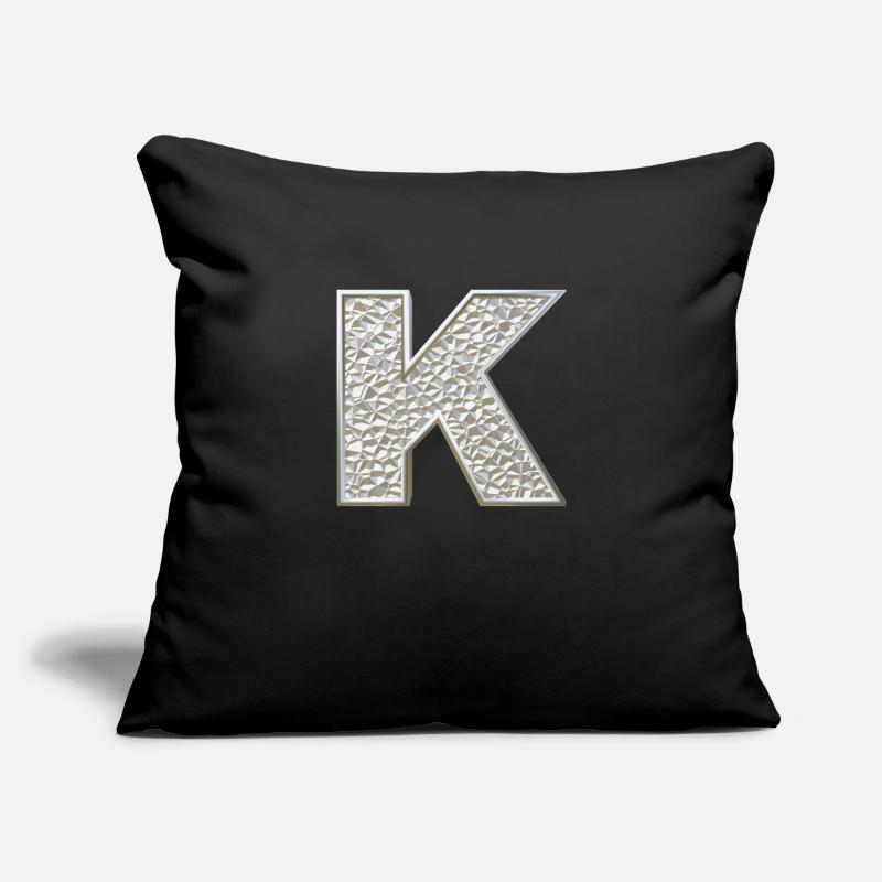 K, letter, letter K, initial, initial K, monogram, Sofakissenbezug 45 x 45 cm