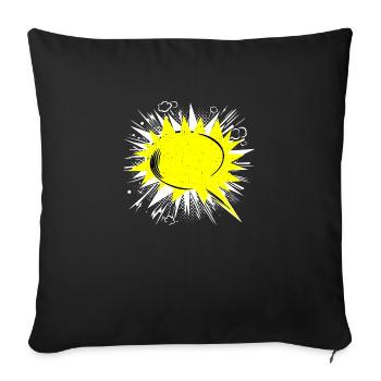 Speech bubble can be personalized - Sofa pillowcase 17,3'' x 17,3'' (45 x 45 cm) - black - Front