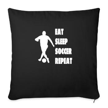 Soccer Player Soccer Team Soccer Design - Sofa pillowcase 17,3'' x 17,3'' (45 x 45 cm) - black - Front