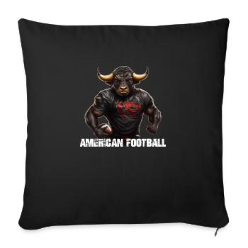 Taurus American Football - Sofa pillowcase 17,3'' x 17,3'' (45 x 45 cm) - black - Front
