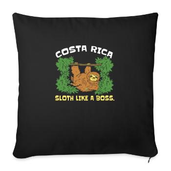 Costa Rica Sloth Like A Tropical Sloth - Sofa pillowcase 17,3'' x 17,3'' (45 x 45 cm) - black - Front