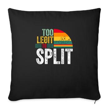 Trop Ligit Pour Diviser Drôle De Quilles Joueur De Bowling - Housse de coussin décorative 45 x 45 cm - noir - Devant