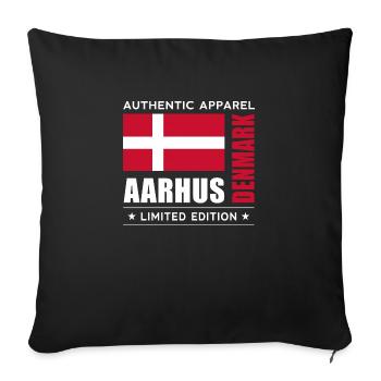Danemark - Housse de coussin décorative 45 x 45 cm - noir - Devant