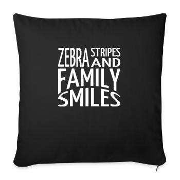 geek humour humor savannah wildlife team family - Sofakissenbezug 45 x 45 cm - Schwarz - Vorne