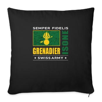 Grenadier - Sofakissenbezug 45 x 45 cm - Schwarz - Vorne
