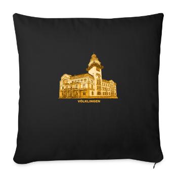 Hôtel de ville de Völklingen Sarre Sarre Industrie du charbon et de l’acier - Housse de coussin décorative 45 x 45 cm - noir - Devant