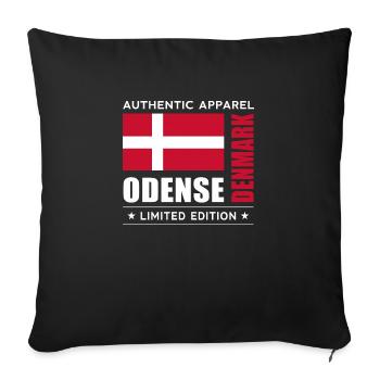 Odense - Sofa pillowcase 17,3'' x 17,3'' (45 x 45 cm) - black - Front