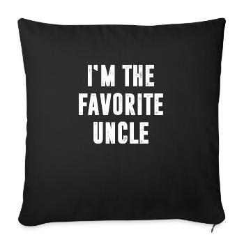 Funny Uncle Im The Favorite Uncle Sarcastic Family - Sofa pillowcase 17,3'' x 17,3'' (45 x 45 cm) - black - Front
