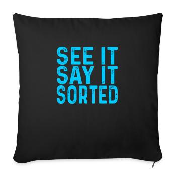 Voir le dis-le trié - Housse de coussin décorative 45 x 45 cm - noir - Devant