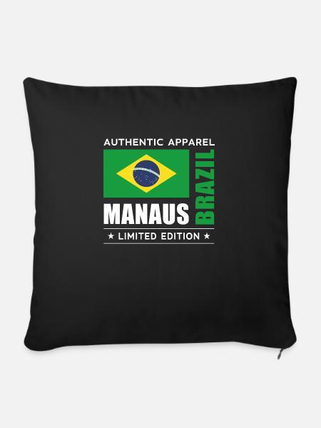 Manaus - Sofakissenbezug 45 x 45 cm - Schwarz