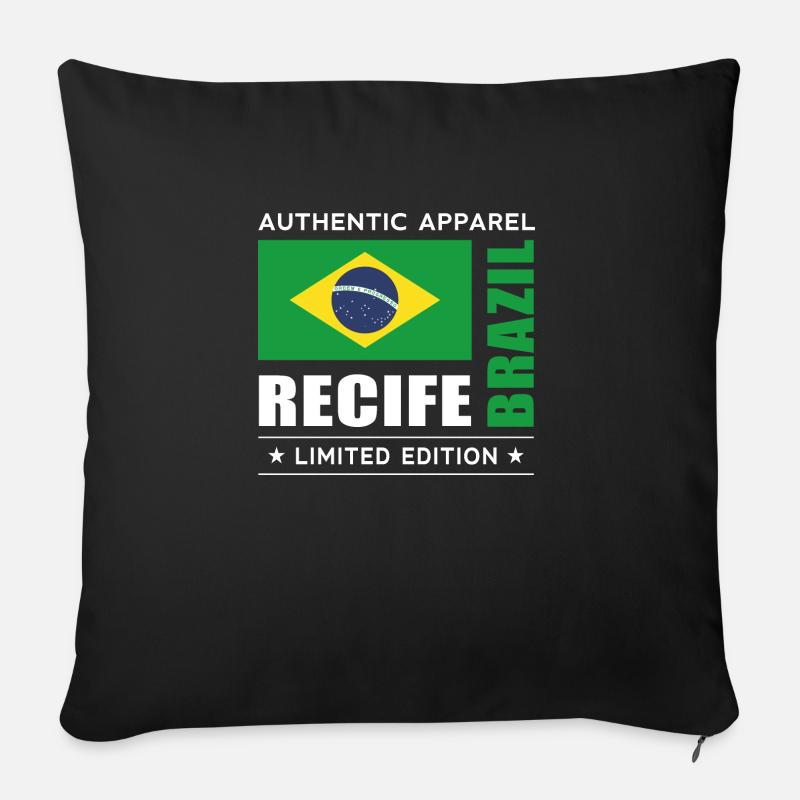 Recife - Housse de coussin décorative 45 x 45 cm - noir