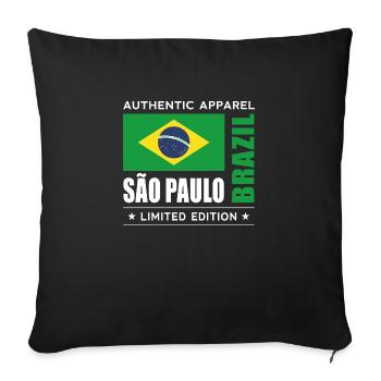 Sao Paulo - Sofakissenbezug 45 x 45 cm - Schwarz - Vorne