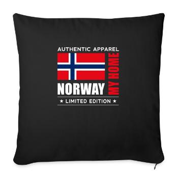 Norway - Sofakissenbezug 45 x 45 cm - Schwarz - Vorne