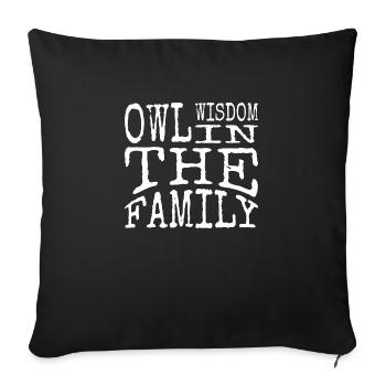 wisdom in nature humor sayings quote birthday - Sofa pillowcase 17,3'' x 17,3'' (45 x 45 cm) - black - Front