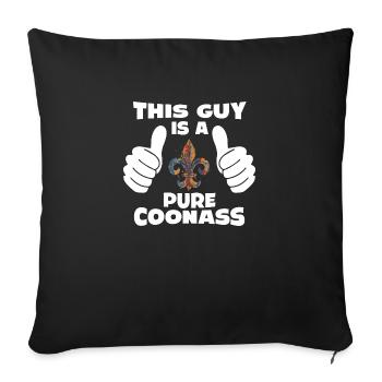 Ce gars est une pure fierté et un charisme de Coonass - Housse de coussin décorative 45 x 45 cm - noir - Devant