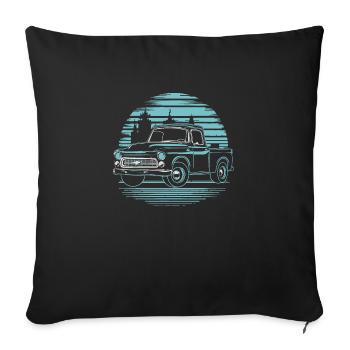 Silhouette de la C10 - Housse de coussin décorative 45 x 45 cm - noir - Devant