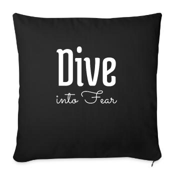 Statement Brave Heart Bungee Jumping Community - Sofa pillowcase 17,3'' x 17,3'' (45 x 45 cm) - black - Front