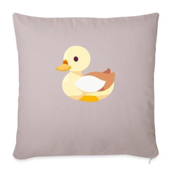 Bébé canard à bec en jaune - Housse de coussin décorative 45 x 45 cm - taupe clair - Devant