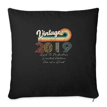 2019 Vintage Classic 2019 - Sofa pillowcase 17,3'' x 17,3'' (45 x 45 cm) - black - Front