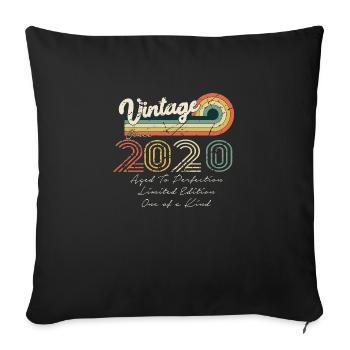 2020 Vintage Klassiker 2020 - Sofakissenbezug 45 x 45 cm - Schwarz - Vorne