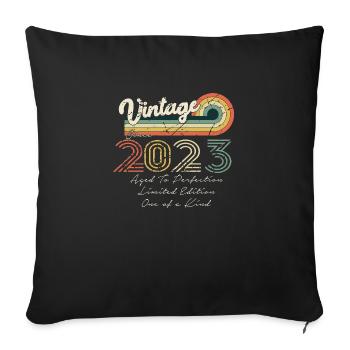 2023 Jahrgangsklassiker 2023 - Sofakissenbezug 45 x 45 cm - Schwarz - Vorne