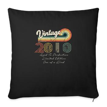 2010 Vintage Classic 2010 - Sofa pillowcase 17,3'' x 17,3'' (45 x 45 cm) - black - Front