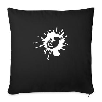 Axolotl - Sofa pillowcase 17,3'' x 17,3'' (45 x 45 cm) - black - Front