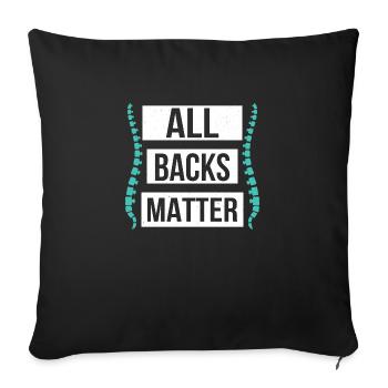 All Backs Matter Chiropractor Physical Therapist - Sofakissenbezug 45 x 45 cm - Schwarz - Vorne