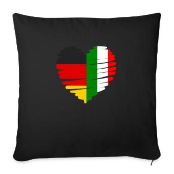 Italia Italian Germany Italy - Sofa pillowcase 17,3'' x 17,3'' (45 x 45 cm) - black - Front