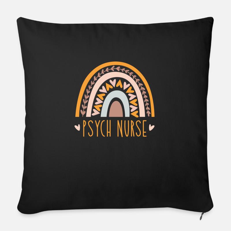 psych nurse Design for a nurse - Sofakissenbezug 45 x 45 cm - Schwarz