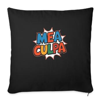 Mea culpa - Housse de coussin décorative 45 x 45 cm - noir - Devant
