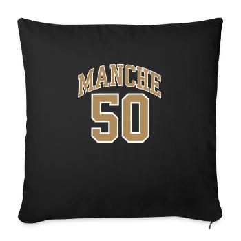 Manche 50 - Housse de coussin décorative 45 x 45 cm - noir - Devant
