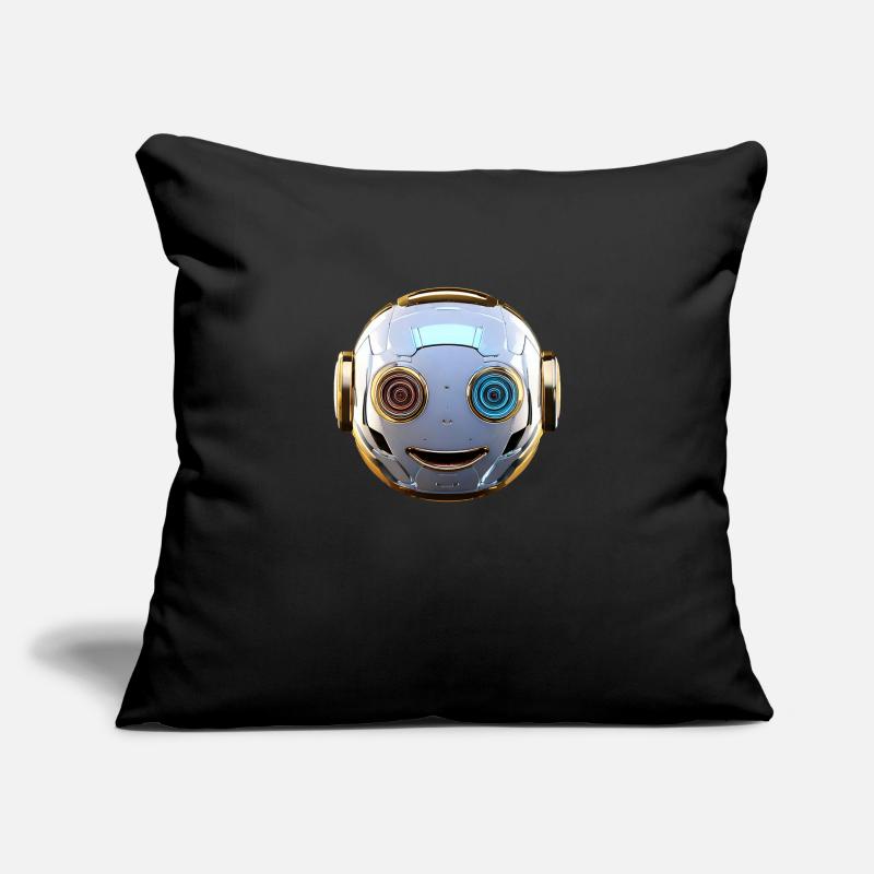 Robot head for all sci-fi and technology lovers Sofa pillowcase 17,3'' x 17,3'' (45 x 45 cm)