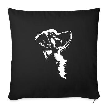 Pyrenean Mountain Dog Dogs Great Pyrenees Wilsigns - Sofa pillowcase 17,3'' x 17,3'' (45 x 45 cm) - black - Front